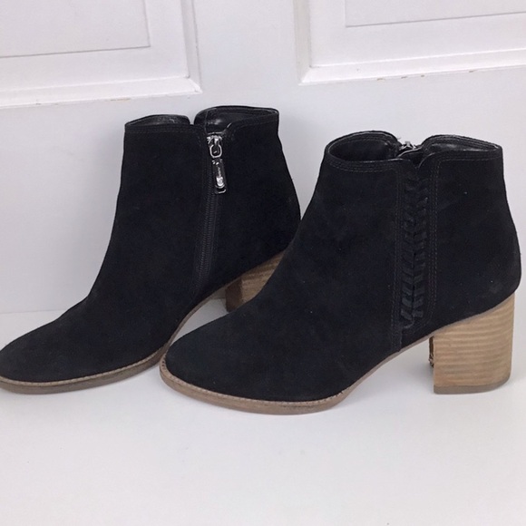Blondo Western Ankle Boots Block Heel US 9.5 Waterproof Suede - Picture 1 of 11